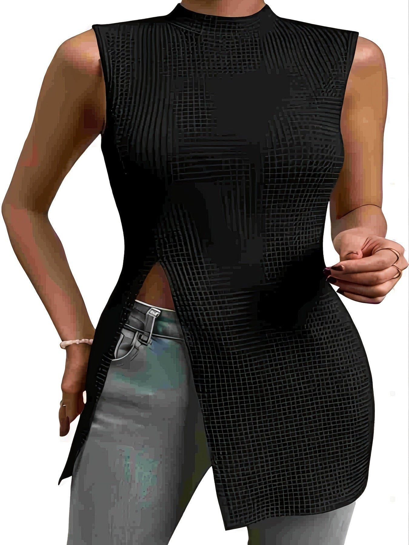 European And American Sexy Hollow Split Tight Sheath Short Dress
