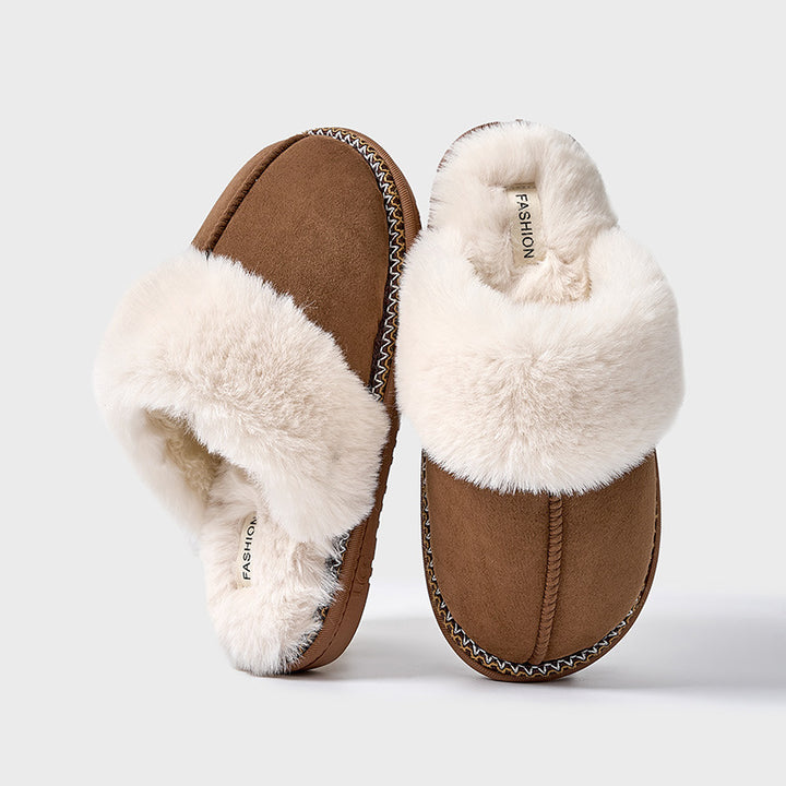 Indoor Home Non-slip Plush Thermal Base Men's Cotton Slippers