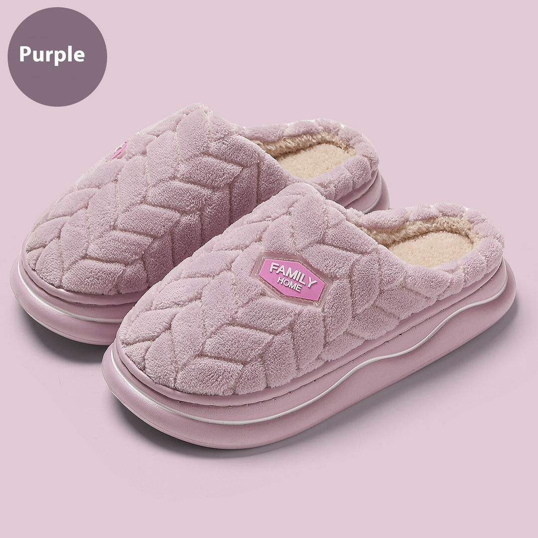 Thick Bottom Non-stinky Feet Home Indoor Non-slip Winter Fluffy Slippers