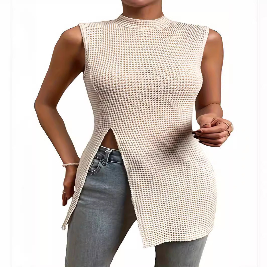 European And American Sexy Hollow Split Tight Sheath Short Dress