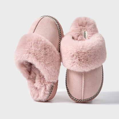 Indoor Home Non-slip Plush Thermal Base Men's Cotton Slippers