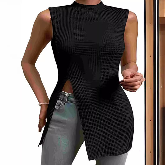 European And American Sexy Hollow Split Tight Sheath Short Dress