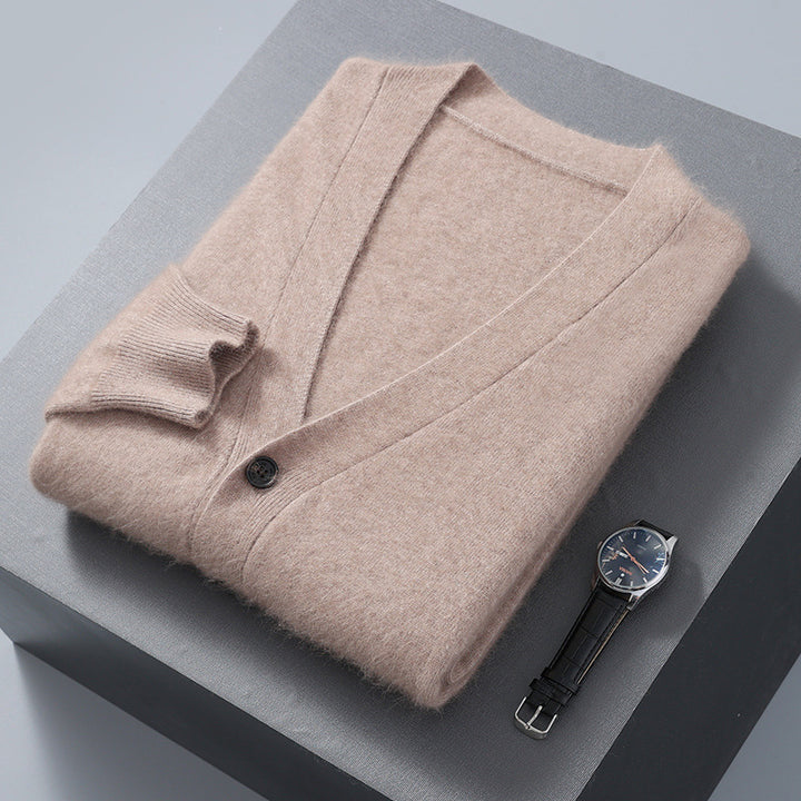 Men's V-neck Button Cardigan Knitted Long Sleeve