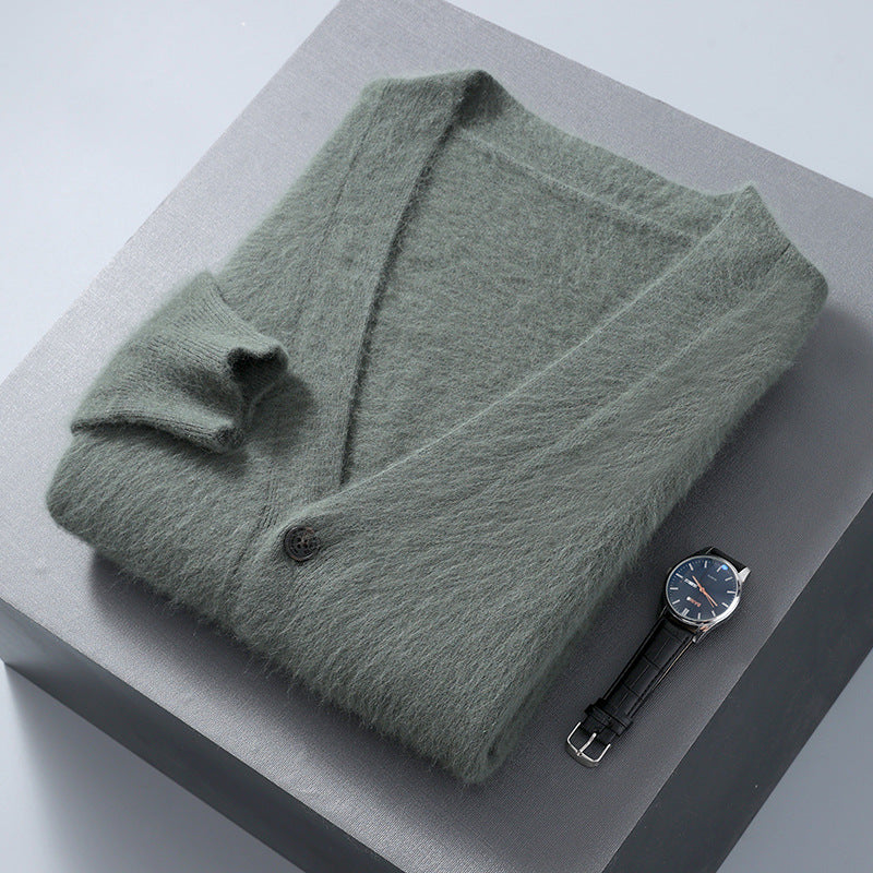 Men's V-neck Button Cardigan Knitted Long Sleeve
