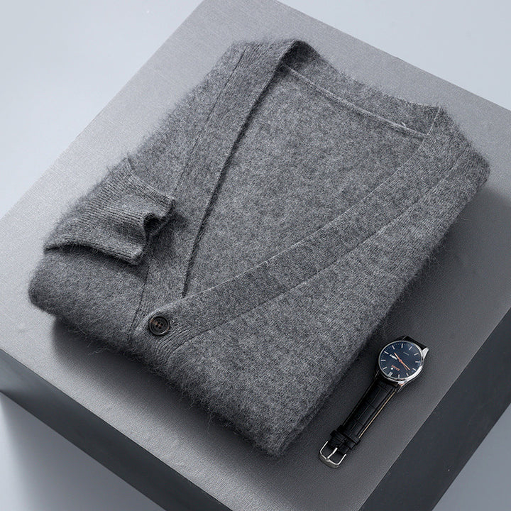 Men's V-neck Button Cardigan Knitted Long Sleeve