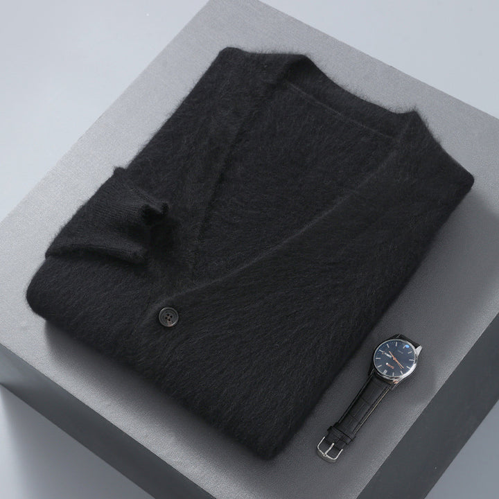Men's V-neck Button Cardigan Knitted Long Sleeve
