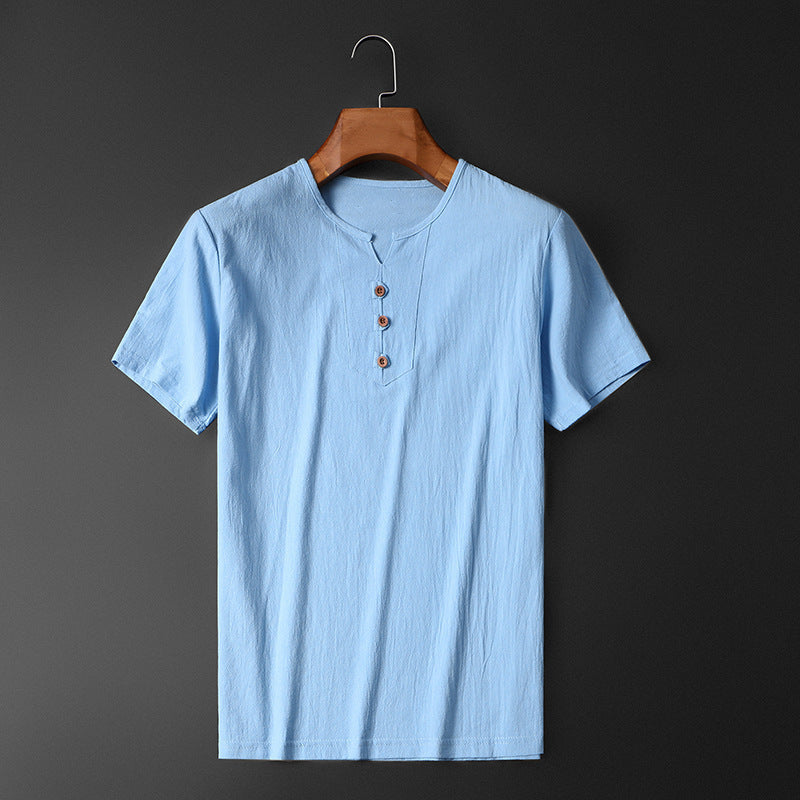 Summer Short-sleeved T-shirt Men's Fashion Casual Plus Size Top
